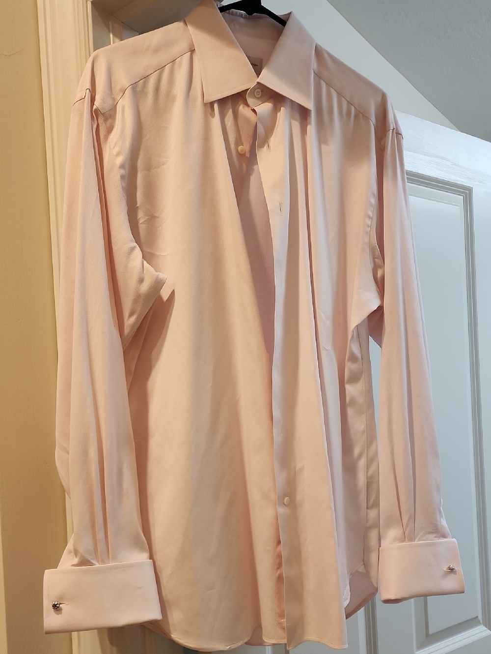Ermenegildo Zagna Men's Light Pink Dress Shirt - Classic Long Sleeve  LIKE NEW